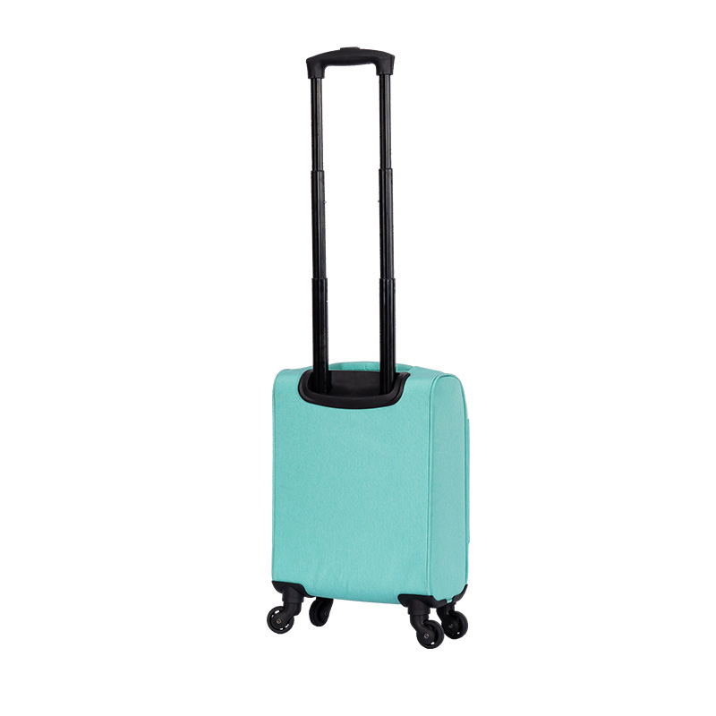 Durable nylon travel suitcase with wheels