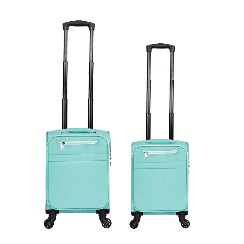 Convenient 4-wheel nylon rolling suitcase
