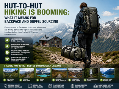 Hut-to-Hut Hiking Is Booming: What It Means for Backpack and Duffel Sourcing