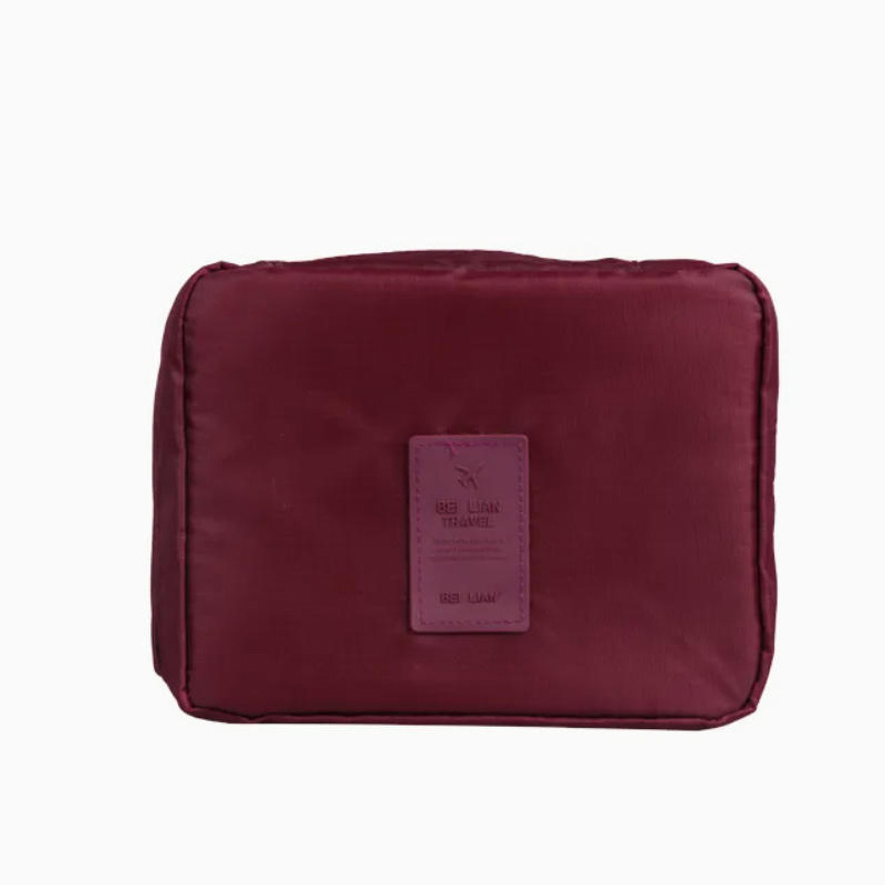 Durable cosmetic travel bag with handle